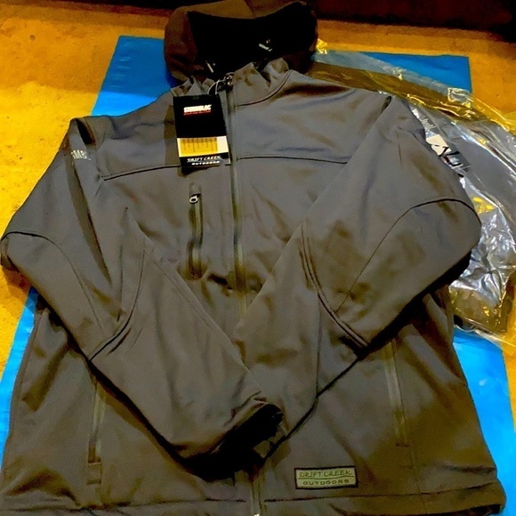 Two Hooded Size Large Titanium (Smokey Blue) Gorpcore Jackets - Picture 4 of 9